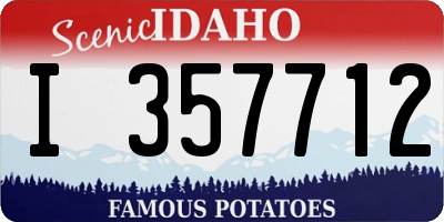 ID license plate I357712