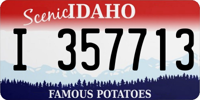 ID license plate I357713