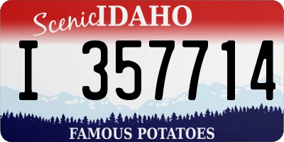 ID license plate I357714