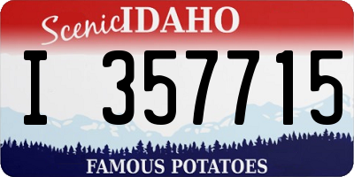 ID license plate I357715