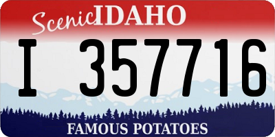 ID license plate I357716