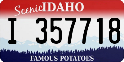 ID license plate I357718
