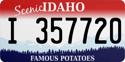 ID license plate I357720