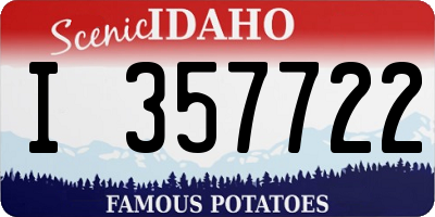 ID license plate I357722