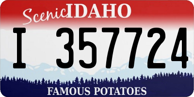 ID license plate I357724