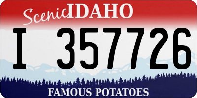 ID license plate I357726