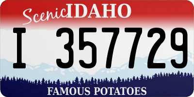 ID license plate I357729