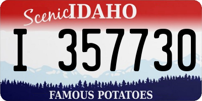 ID license plate I357730