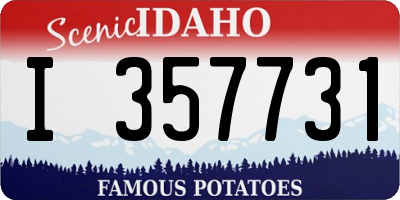 ID license plate I357731