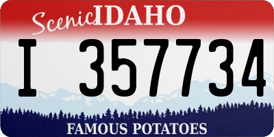 ID license plate I357734