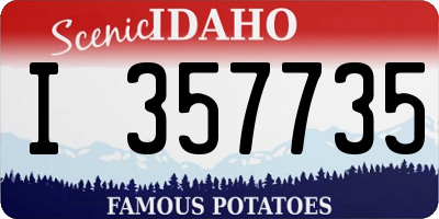ID license plate I357735