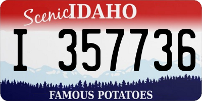 ID license plate I357736