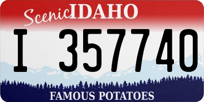 ID license plate I357740