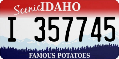 ID license plate I357745