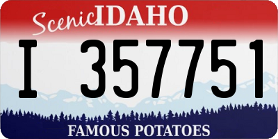 ID license plate I357751