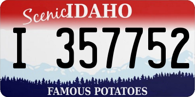 ID license plate I357752