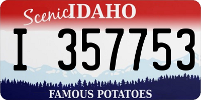 ID license plate I357753