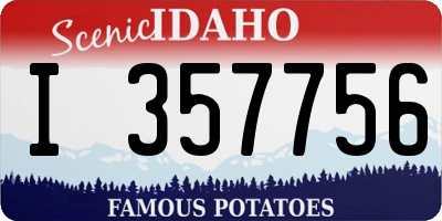 ID license plate I357756