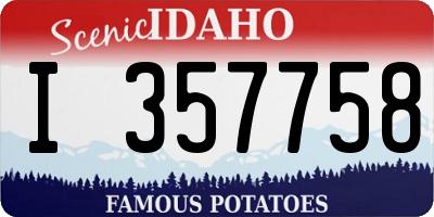 ID license plate I357758