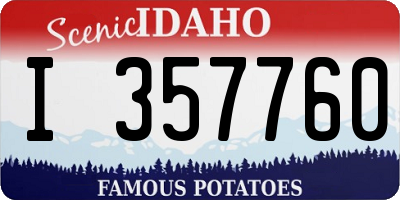 ID license plate I357760