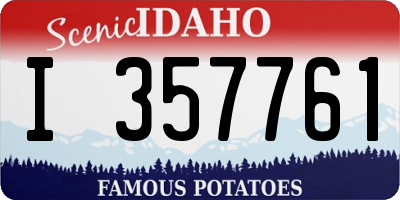 ID license plate I357761
