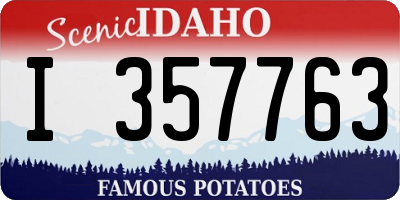 ID license plate I357763