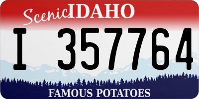 ID license plate I357764