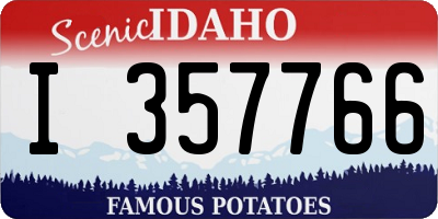 ID license plate I357766