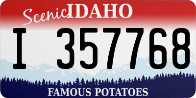 ID license plate I357768