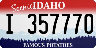 ID license plate I357770