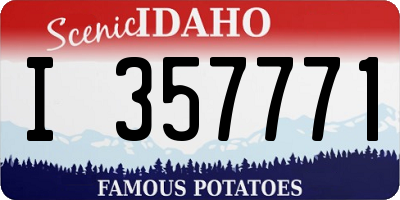ID license plate I357771