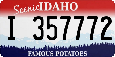 ID license plate I357772
