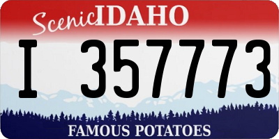 ID license plate I357773