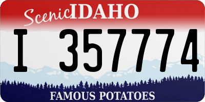 ID license plate I357774