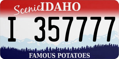 ID license plate I357777