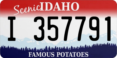 ID license plate I357791