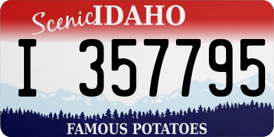 ID license plate I357795