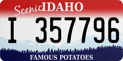 ID license plate I357796