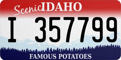 ID license plate I357799