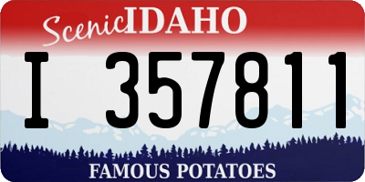 ID license plate I357811
