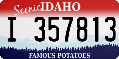 ID license plate I357813