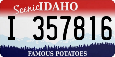 ID license plate I357816