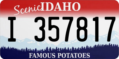 ID license plate I357817