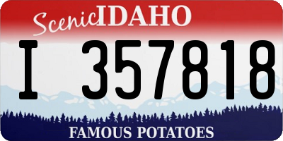ID license plate I357818