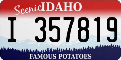 ID license plate I357819