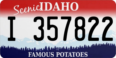 ID license plate I357822