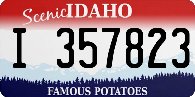 ID license plate I357823