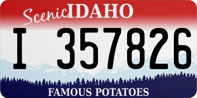 ID license plate I357826