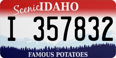 ID license plate I357832