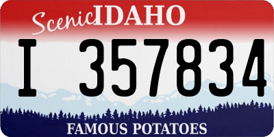 ID license plate I357834